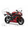 Yamaha YZF-R6 2007 - WINE-RED VERSION DECALS SET