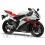 Adhesivo kit YAMAHA YZF-R6 AÑO 2008 BLANCO/ROJO (Producto compatible)
