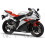 Yamaha YZF-R6 2008 - WHITE/RED VERSION DECALS SET (Compatible Product)