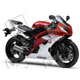 Yamaha YZF-R6 2009 - RED/WHITE VERSION DECALS SET