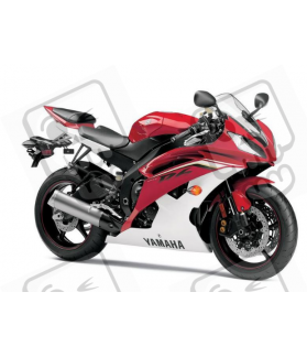 Yamaha YZF-R6 2013 - RED/WHITE DECALS SET