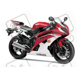 Yamaha YZF-R6 2013 - RED/WHITE DECALS SET