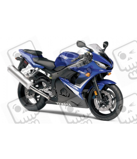 Yamaha YZF-R6S 2008 - BLUE VERSION DECALS SET