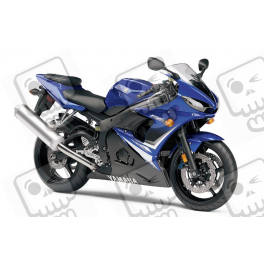 Yamaha YZF-R6S 2008 - BLUE VERSION DECALS SET