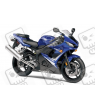 Yamaha YZF-R6S 2008 - BLUE VERSION DECALS SET