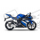 Yamaha YZF-R125 2009 - BLUE US VERSION DECALS SET (Compatible Product)