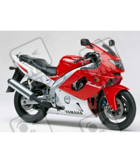 DECLS Yamaha YZF 600R YEAR 1996 - RED/WHITE VERSION DECALS SET (Compatible Product)