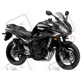YAMAHA FZ6 FAZER S2 2007 - BLACK VERSION DECALS SET