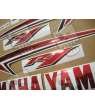YAMAHA YZF-R1 2009-2012 CUSTOM CHROME RED DECALS SET