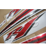 YAMAHA YZF-R1 2009-2012 CUSTOM CHROME RED DECALS SET