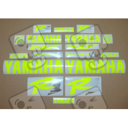 YAMAHA YZF-R1 98-01 CUSTOM NEON YELLOW DECALS SET