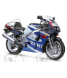 Suzuki GSX-R 600 2000 - WHITE/BLUE VERSION DECALS SET