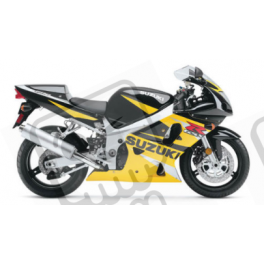 Suzuki GSX-R 600 2002 - BLACK/YELLOW/SILVER VERSION DECALS SET
