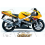 Adhesivo SUZUKI GSX-R 600 AÑO 2002 AMARILLO/NEGRO (Producto compatible)