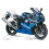 Adhesivo SUZUKI GSX-R 600 AÑO 2005 AZUL/BLANCO (Producto compatible)