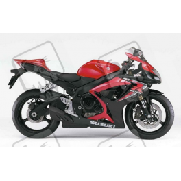 Suzuki GSX-R 600 2006 - RED/BLACK VERSION DECALS SET