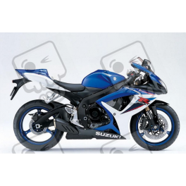 Suzuki GSX-R 600 2007 - BLUE/WHITE VERSION DECALS SET