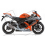 Adhesivo SUZUKI GSX-R 600 AÑO 2008 NARANJA/PLATA (Producto compatible)