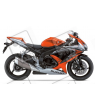 Suzuki GSX-R 600 2008 - ORANGE/SILVER VERSION DECALS SET