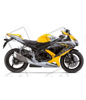 Adhesivo SUZUKI GSX-R 600 AÑO 2008 AMARILLO/PLATA (Producto compatible)