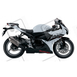 Suzuki GSX-R 600 2013 - WHITE/BLACK VERSION DECALS SET