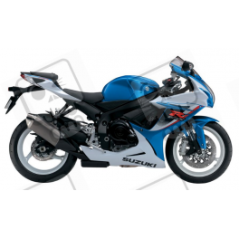 Suzuki GSX-R 600 2013 - WHITE/BLUE VERSION DECALS SET