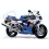 Adhesivo sticker SUZUKI GSX-R 750 AÑO 1994 BLANCO/AZUL (Producto compatible)