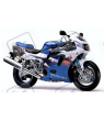 SUZUKI GSX-R 750 1994 - WHITE/BLUE SP VERSION DECALS SET
