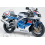 Adhesivo sticker SUZUKI GSX-R 750 AÑO 1997 BLANCO/AZUL (Producto compatible)