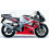 Adhesivo sticker SUZUKI GSX-R 750 AÑO 2001 ROJO/PLATA/NEGRO (Producto compatible)