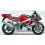 Adhesivo sticker SUZUKI GSX R750 AÑO 2002 ROJO/PLATA (Producto compatible)