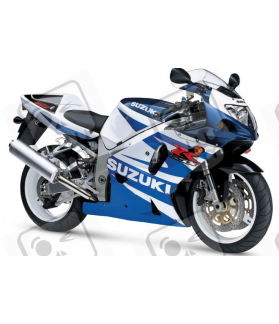 Suzuki GSX-R 750 2002 - WHITE/BLUE VERSION DECALS SET