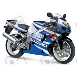 Suzuki GSX-R 750 2002 - WHITE/BLUE VERSION DECALS SET
