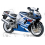 Adhesivo sticker SUZUKI GSX R750 AÑO 2002 BLANCO/AZUL (Producto compatible)