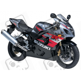 Suzuki GSX-R 750 2004 - BLACK/RED VERSION DECALS SET