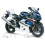 Adhesivo sticker SUZUKI GSX R750 AÑO 2004 BLANCO/AZUL (Producto compatible)