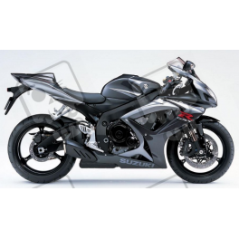 Suzuki GSX-R 750 2007 - BLACK/SILVER VERSION DECALS SET