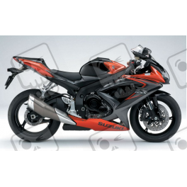 Suzuki GSX-R 750 2008 - BLACK/ORANGE VERSION DECALS SET