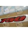 Suzuki GSX-R 750 2009 - WHITE/BLUE VERSION DECALS SET