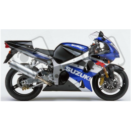 Suzuki GSX-R 1000 2002 - BLUE/BLACK/SILVER VERSION DECALS SET