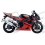 Adhesivo sticker SUZUKI GSX-R 1000 AÑO 2003 NARANJA/NEGRO (Producto compatible)