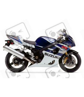 Suzuki GSX-R 1000 2004 - WHITE/BLUE VERSION DECALS SET