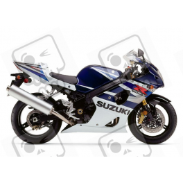 Suzuki GSX-R 1000 2004 - WHITE/BLUE VERSION DECALS SET