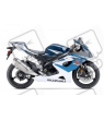 Suzuki GSX-R 1000 2006 - WHITE/BLUE VERSION DECALS SET