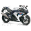 Adhesivo sticker SUZUKI GSXR 1000 AÑO 2010 BLANCO/NEGRO (Producto compatible)