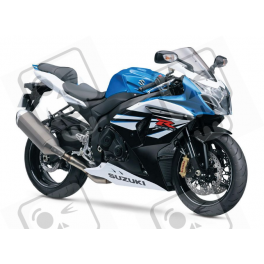 Suzuki GSX-R 1000 2014 - WHITE/BLUE/BLACK VERSION DECALS SET