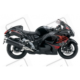 SUZUKI HAYABUSA 2010 - BLACK/RED VERSION DECALS