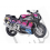 Adhesivo sticker SUZUKI GSX-R 750 AÑO 1993 NEGRO/ROSA (Producto compatible)