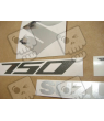 SUZUKI HAYABUSA 2008 - DARK BLUE VERSION DECALS