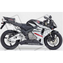 Honda CBR 600RR 2005 - BLACK/SILVER VERSION DECALS